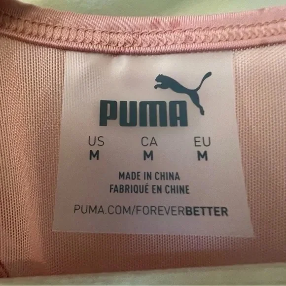 PUMA Medium Studio Printed Cropped Women's Training Tank Bra Top - Picture 6 of 8